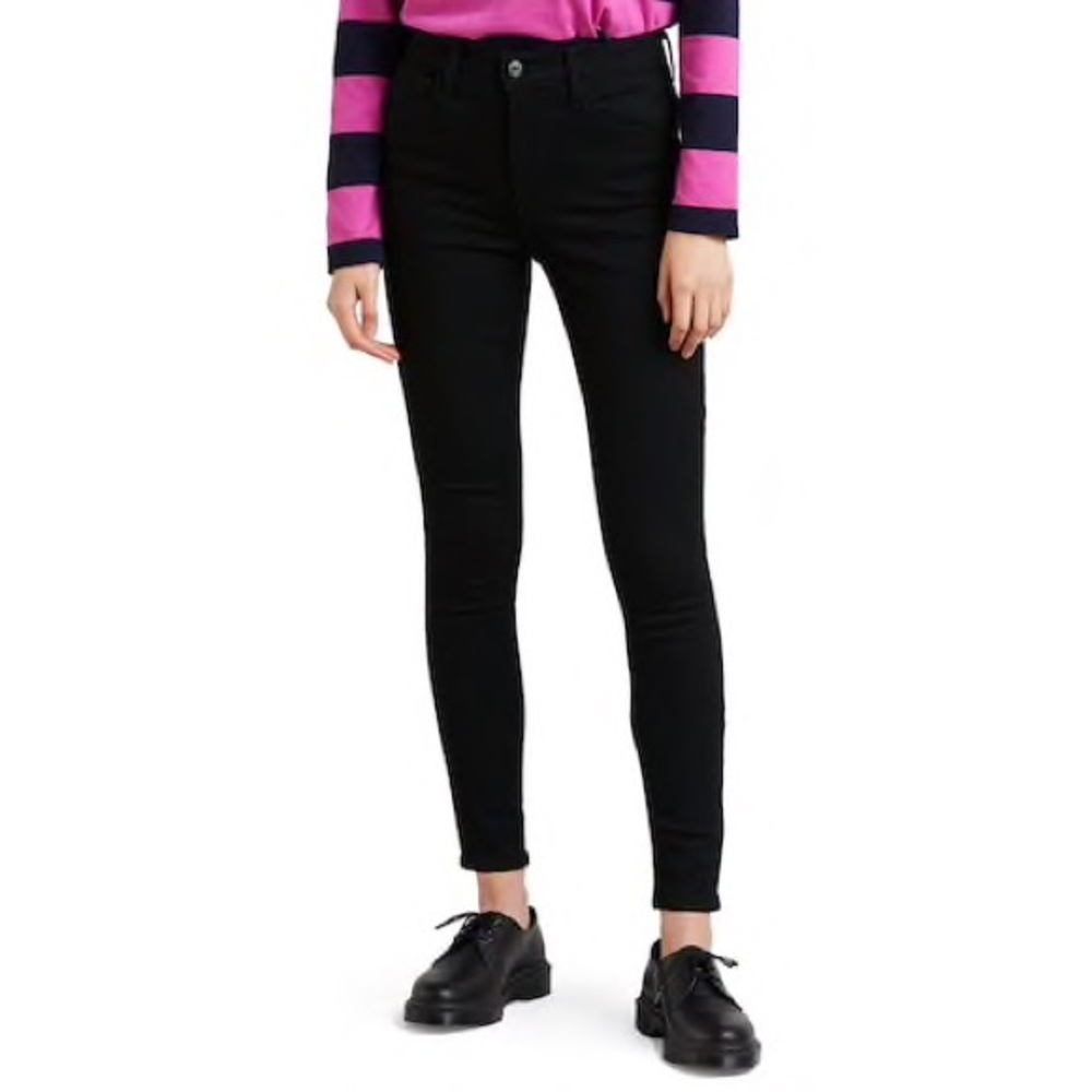 Levi's High-Rise Super Skinny Black Jeans Size 23